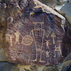 Al Weber  -  Petroglyph, McKee Spring in Rainbow Park, 1994 / Chromogenic Print  -  13.75 x 13.75