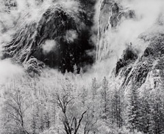 Bob Kolbrener  -  Two Steam Clouds, Yosemite National Park, CA, 2000 / Silver Gelatin Print  -  20 x 24