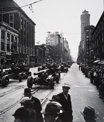 John Gutmann  -  Artillery on Market Street. Armistice Parade. San Francisco, 1934 / Silver Gelatin Print  -  11x14 