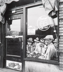 John Gutmann  -  Gamblers in the Window. Portland, Oregon, 1954 / Silver Gelatin Print  -  11x14 