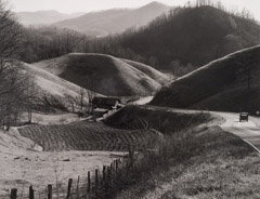 Tim Barnwell  -  Rolling Hills and Truck, Paint Fork, Yancey County, NC, 1988 / Silver Gelatin Print  -  16 x 20