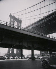 Berenice Abbott  -  Triple Bridge, New York, c. 1950 / Silver Gelatin Print  -  16 x 20