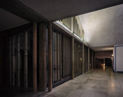Richard Pare  -  Night interior, ambulatory, Couvent de la Tourette (2011) / Chromogenic Print  -  Available in Multiple Sizes