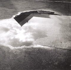 Imogen Cunningham  -  Reflection at Sudbury Hill, 1960 / Silver Gelatin Print  -  7.5 x 7.5