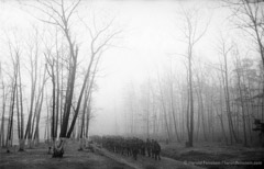 Harold Feinstein  -  Marching in the Mist, 1952 / Silver Gelatin Print  -  16 x 20