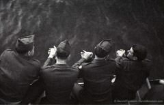 Harold Feinstein  -  Four GIs at Ship Rail /   -  Neg_K-30_F11