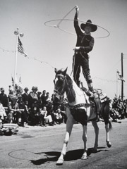 John Gutmann  -  Montie Montana, Trick Rider in Western Parade,Calif. 1934 / Silver Gelatin Print  -  11x14