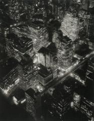 Berenice Abbott  -  Nightview, New York, 1932 / Edition size 125 - #29  -  12.5 x 10 (on 19x15 Somerset Satin cotton rag paper)Edition Size 125