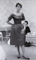 Ruth-Marion Baruch  -  Woman Trying on Dress w/Price Tag, San Francisco, 1961 / Silver Gelatin Print  -  