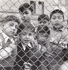 Ruth-Marion Baruch  -  Children Behind Chain Link Fence
San Francisco, 1948 / Silver Gelatin Print  -  