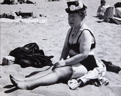 Ruth-Marion Baruch  -  Woman On The Beach, San Francisco, 1950 / Silver Gelatin Print  -  
