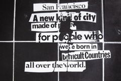 Ruth-Marion Baruch  -  “San Francisco” (sign), Haight-Ashbury, 1967  / Silver Gelatin Print  -  
