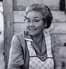 Pirkle Jones  -  Asian Woman Wearing Hair Net/Apron, Walnut Grove, 1961 /   -  
