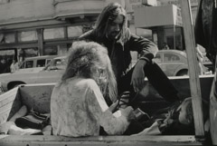 Ruth-Marion Baruch  -  Couple & Baby on Top of Open Truck. Haight Ashbury, 1967 / Silver Gelatin Print  -  8 x 10