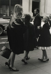 Ruth-Marion Baruch  -  Young Women and Daughters on the Sidewalk, 1961 / Silver Gelatin Print  -  11 x 14