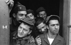 Harold Feinstein  -  GIs in Barracks Doorway, /   -  