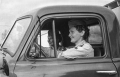 Harold Feinstein  -  WACs Driving Truck, 1953 /   -  Neg-A61-F14