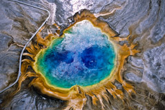 Tom Murphy  -  Grand Prismatic Spring Surface Glare Aerial  / Color Pigment Print  -  Available in multiple sizes