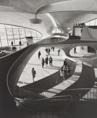 Ezra Stoller  -  TWA Building, Idlewidle Airport, 1962 / Silver Gelatin Print  -  9.75  x 12