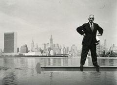 Arnold Newman  -  Robert Moses, New York City, NY, 1959,  / Silver Gelatin Print  -  9.5 x 12.25