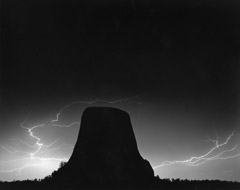 Bob Kolbrener  -  Lightning Devils Tower, 1988 /   -  20 x 24