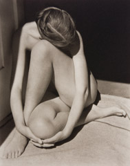 Edward Weston  -  Nude, 1936, (Charis - Heads Down Nude 227N) / Platinum-Palladium Print  -  9.5 x 7.5