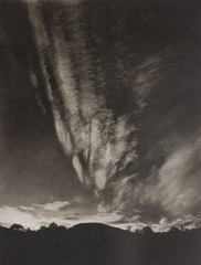 Alfred Stieglitz  -  Mountain and Sky - Lake George  / Photogravure  -  