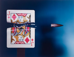 Harold Edgerton  -  Cutting the Card Quickly! 1964 / Dye Transfer  -  14 x 18
