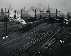 Berenice Abbott  -  Hoboken Rail Yards, NJ, 1935 / Silver Gelatin Print  -  16 x 20