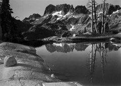 Philip Hyde  -  The Minarets From Tarn Above Lake Ediza, now Ansel Adams Wilderness, California, 1950 / Pigment Print  -  Available in multiple sizes